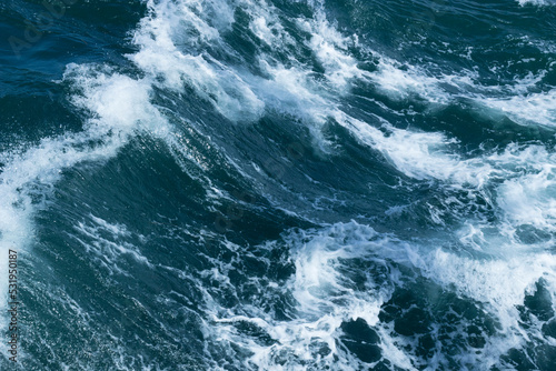 Fototapeta Naklejka Na Ścianę i Meble -  波　海　水面 water wave moving on the surface of water