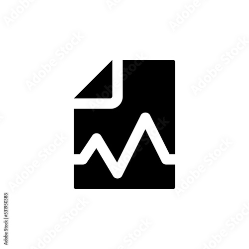 Electronic health record black glyph ui icon. Patient condition digital record. User interface design. Silhouette symbol on white space. Solid pictogram for web, mobile. Isolated vector illustration