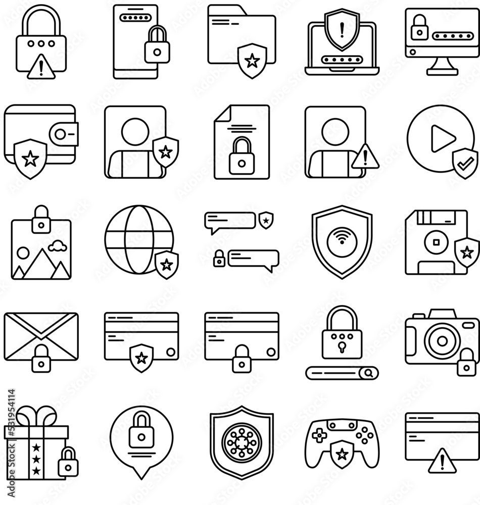 a collection of icons with the theme of gadget and device security a collection of icons with the theme of gadget and device security
