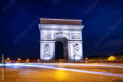 The Arc de Triomphe at the centre of Place Charles de Gaulle in Paris. France © Patryk Kosmider