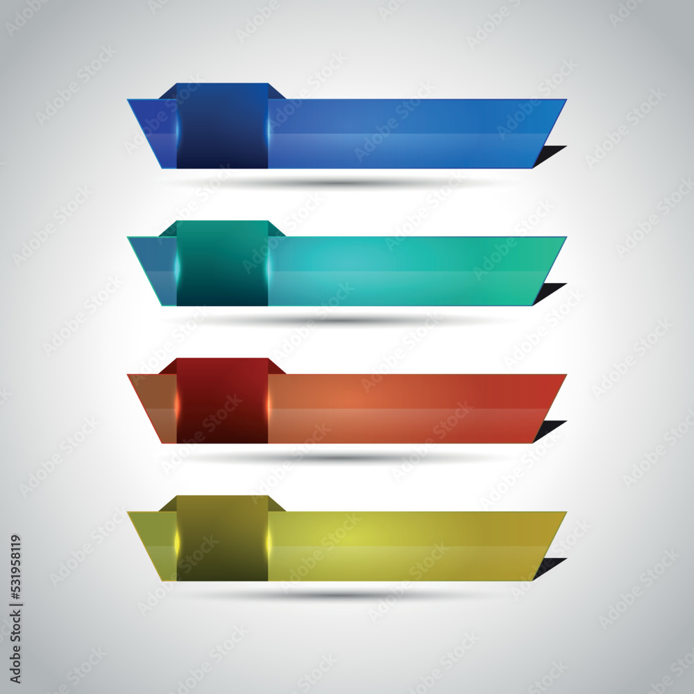 Lower third banner template in multi colors Lower third banner template in multi colors