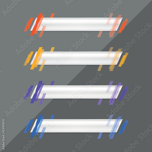 Geometric modern lower third banner template