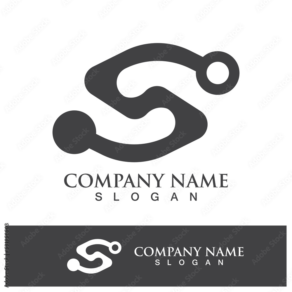 Fototapeta premium Business corporate S letter logo