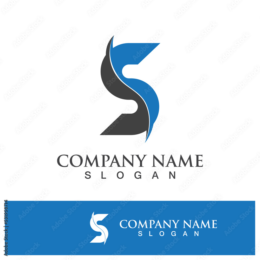 Fototapeta premium Business corporate S letter logo