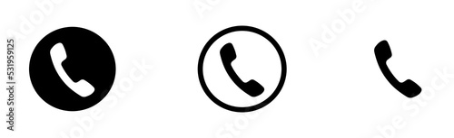 Call icons set. telephone sign. phone icon.