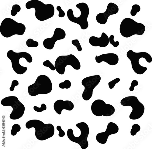 Leopard seamless pattern. White and black seamless. Animal print. Vector background.