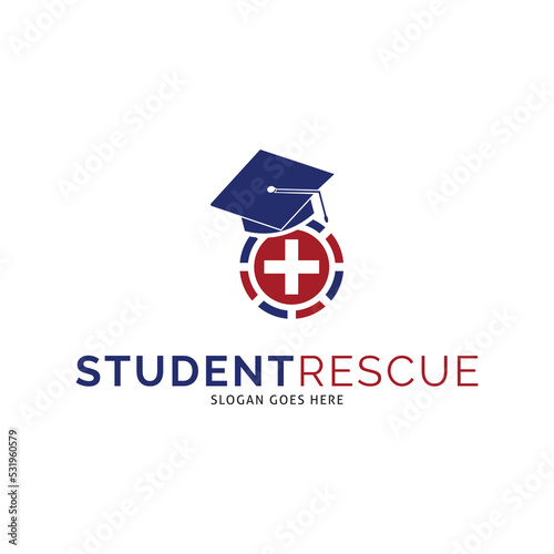 Student Rescue Icon Vector Logo Template Illustration Design