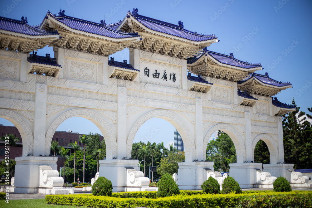 Perfect Uprightness at National Chiang Kai-shek Memorial (Hall Freedom Square) Taipei, Taiwan Perfect Uprightness at National Chiang Kai-shek Memorial (Hall Freedom Square) Taipei, Taiwan