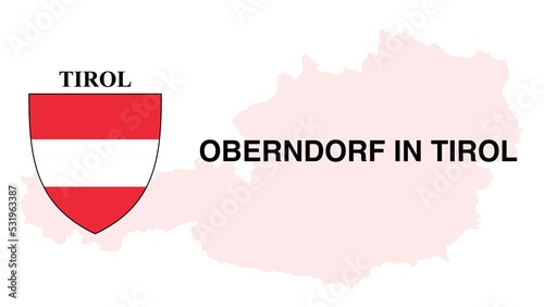 Oberndorf in Tirol: Illustration mit dem Ortsnamen der Österreichischen Stadt Oberndorf in Tirol im Bundesland Tirol photo