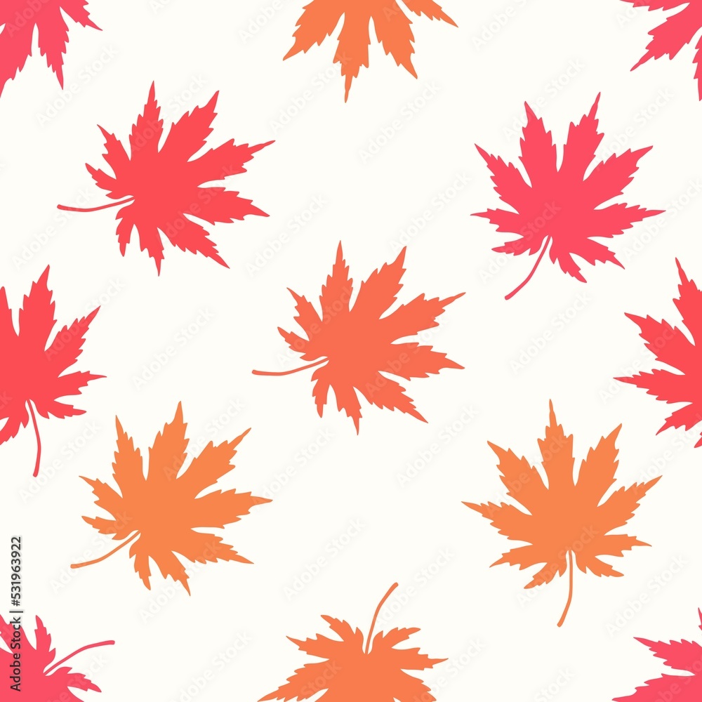 Japanese maples seamless autumn leaves pattern for wrapping paper and clothes print and kids accessories Japanese maples seamless autumn leaves pattern for wrapping paper and clothes print and kids accessories