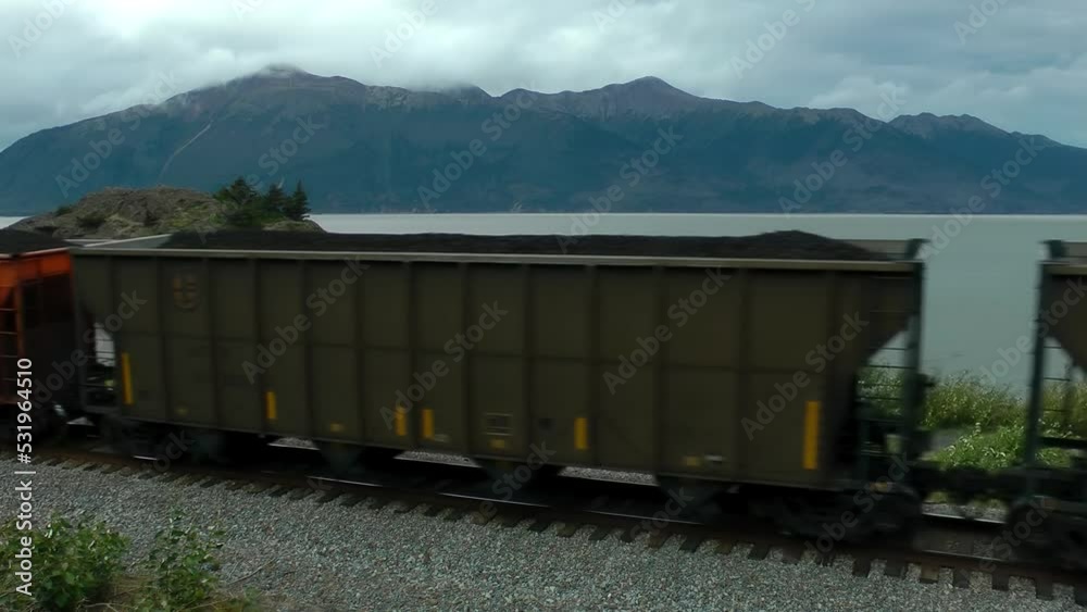 Long Cargo train crossing Alaska lake and mountains
Steady shot from Alaska, 2021
Long Cargo train crossing Alaska lake and mountains
Steady shot from Alaska, 2021