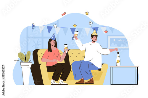 Canvas Print House party concept