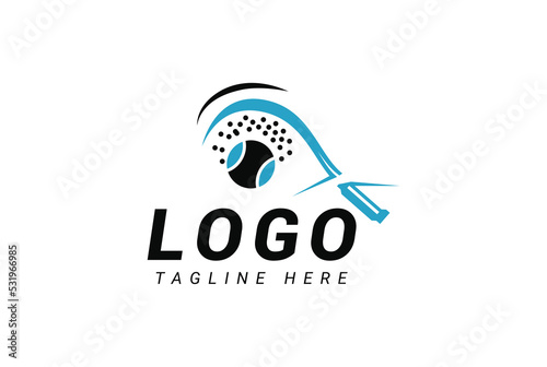 tennis poster vector, sports logo of a tennis ball on flying through the air