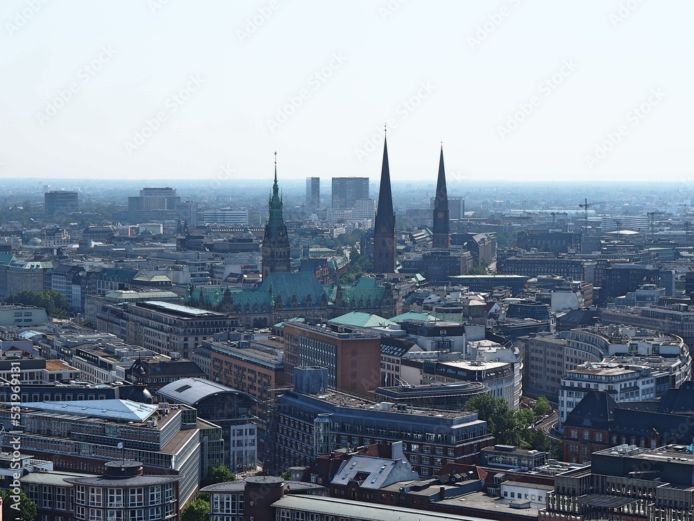view of Hamburg from above