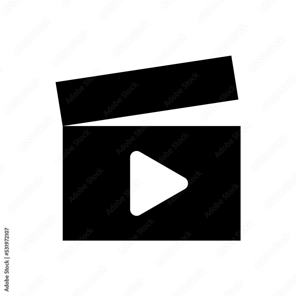 Graphic flat movie icon for your design and website