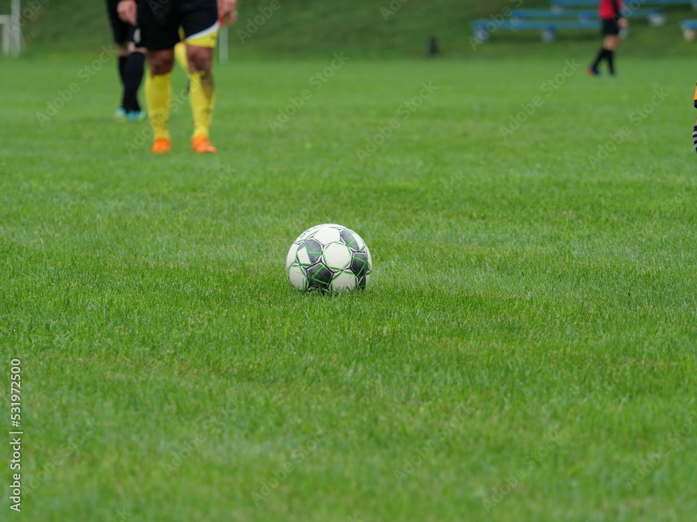 soccer ball in goal