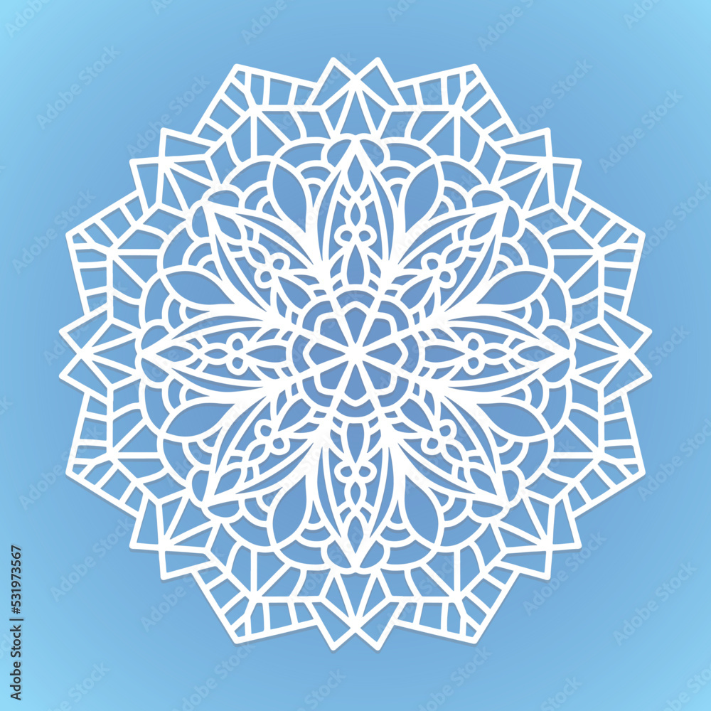 laser cut Mandala pattern. weeding mandala ornament,