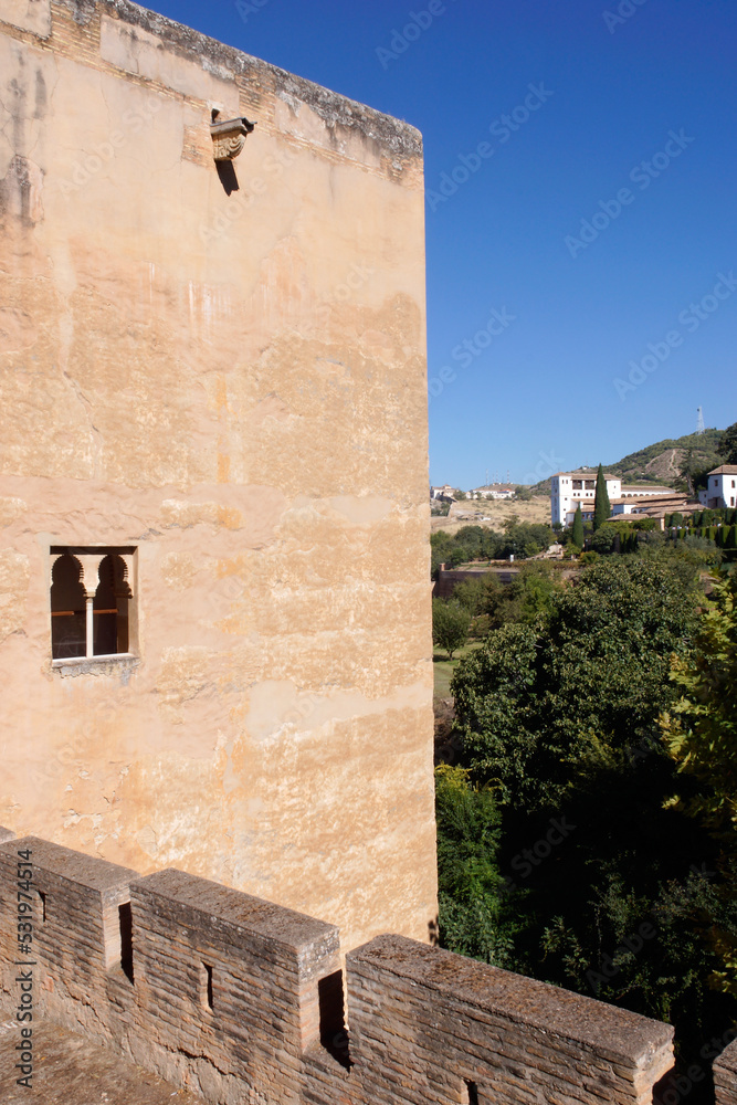 Grenada (Spain). Torre del Cadí inside the Alhambra in Granada Grenada (Spain). Torre del Cadí inside the Alhambra in Granada