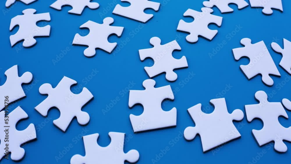animation of moving white puzzle on blue background
animation of moving white puzzle on blue background