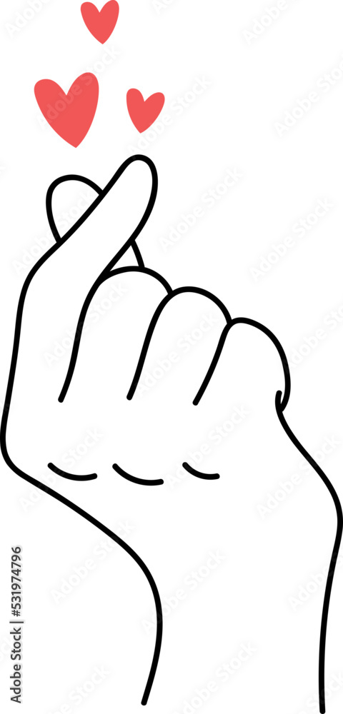 Heart Hand Love Sign Fingers Heart Hand Love Sign Fingers
