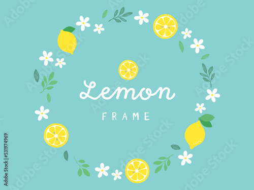 ナチュラルなレモンのフレーム