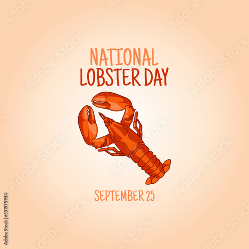 vector graphic of national lobster day good for national lobster day celebration. flat design. flyer design.flat illustration.