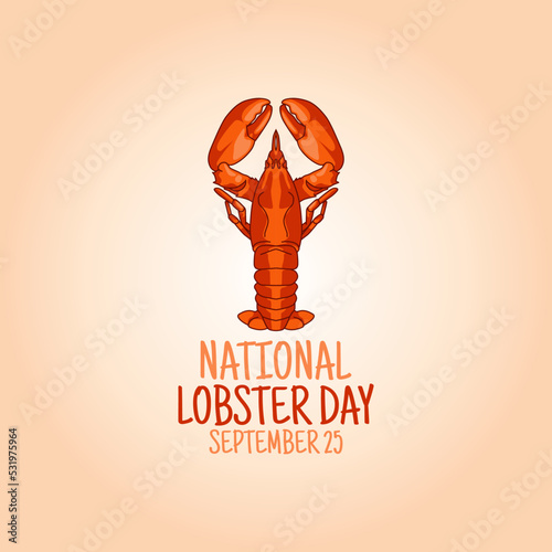 vector graphic of national lobster day good for national lobster day celebration. flat design. flyer design.flat illustration.