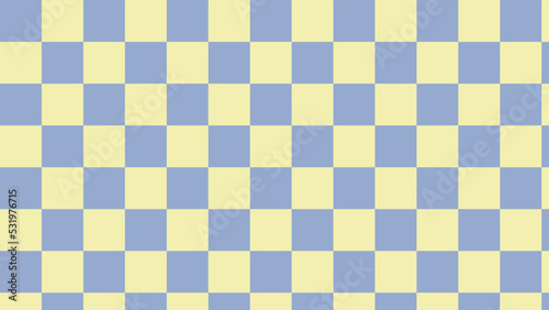 aesthetic cute pastel yellow and blue checkerboard, checkers frame backdrop illustration, perfect for wallpaper, backdrop, postcard, banner, background