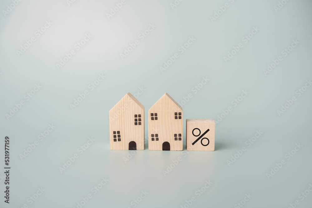 Wooden house for property and real estate business concept Wooden house for property and real estate business concept