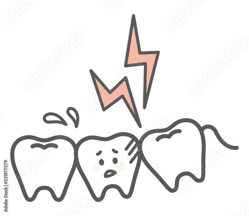 simple illustration for dentist and teeth