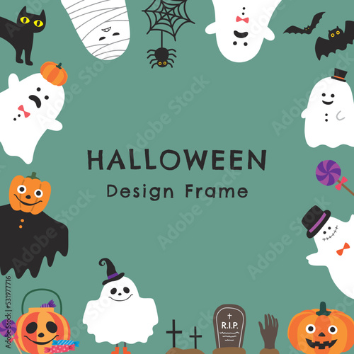 ハロウィンのフレームデザイン