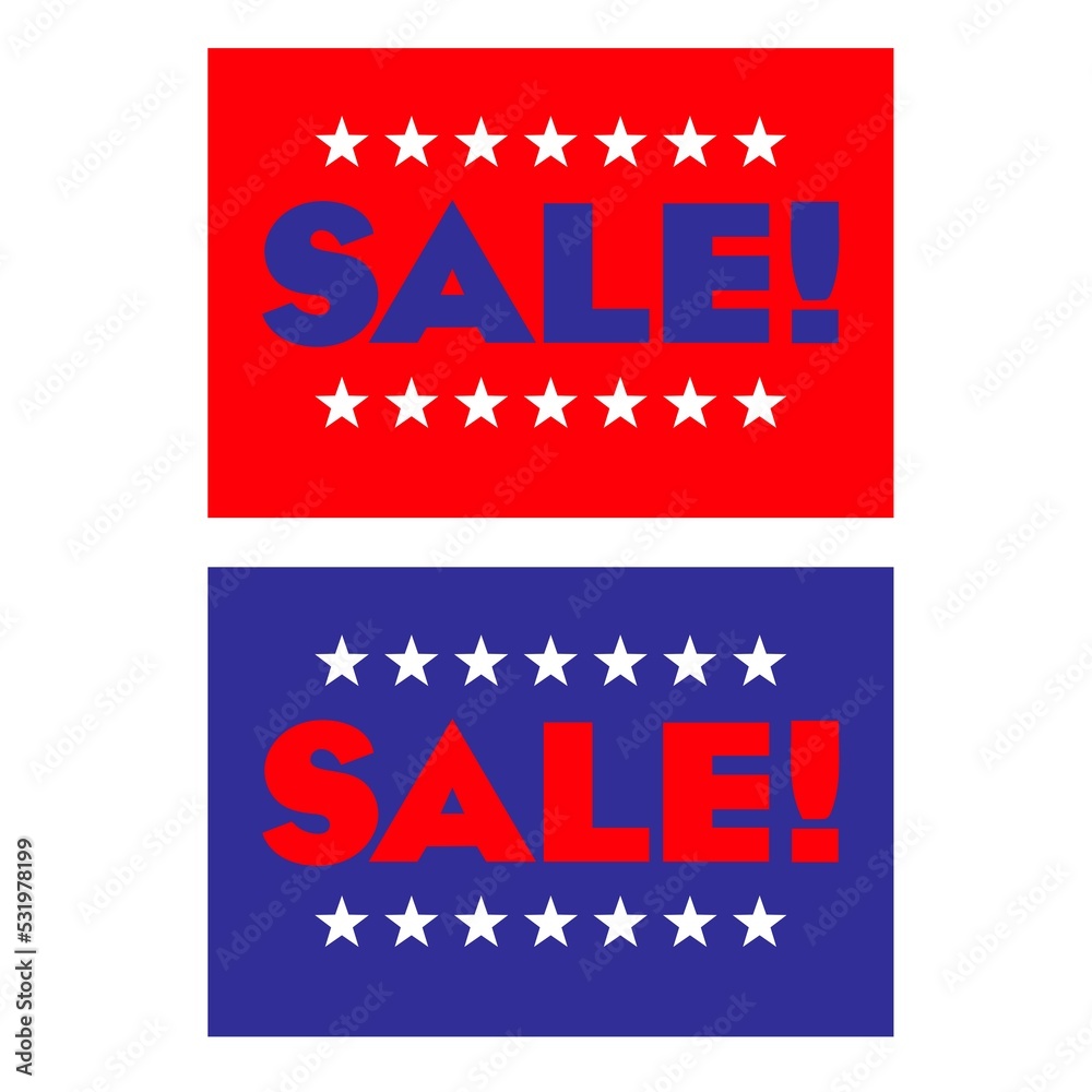 Election day sale rectangular signs with stars Election day sale rectangular signs with stars