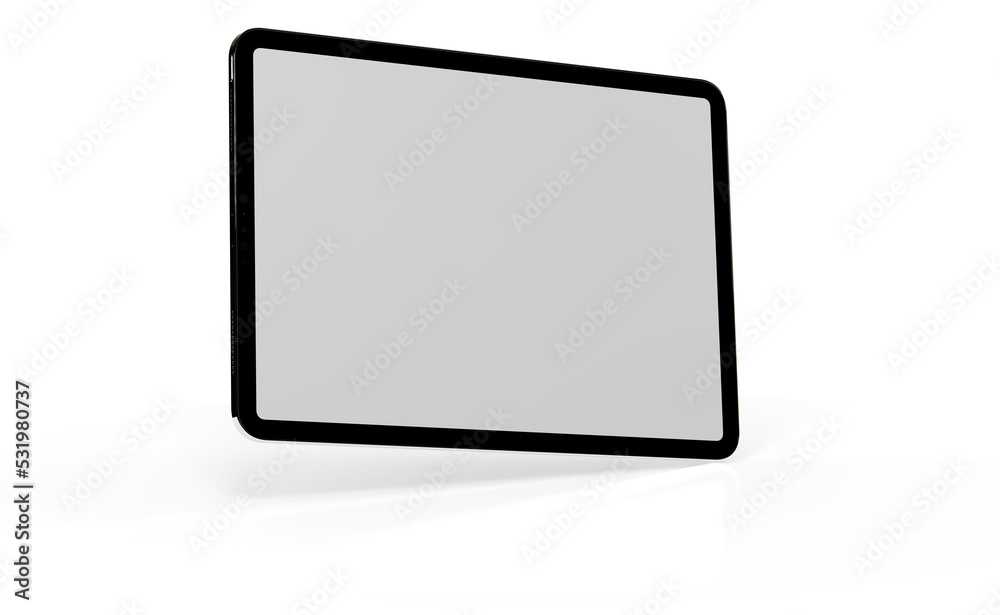Photo White tablet, isolated on 3d background Photo White tablet, isolated on 3d background