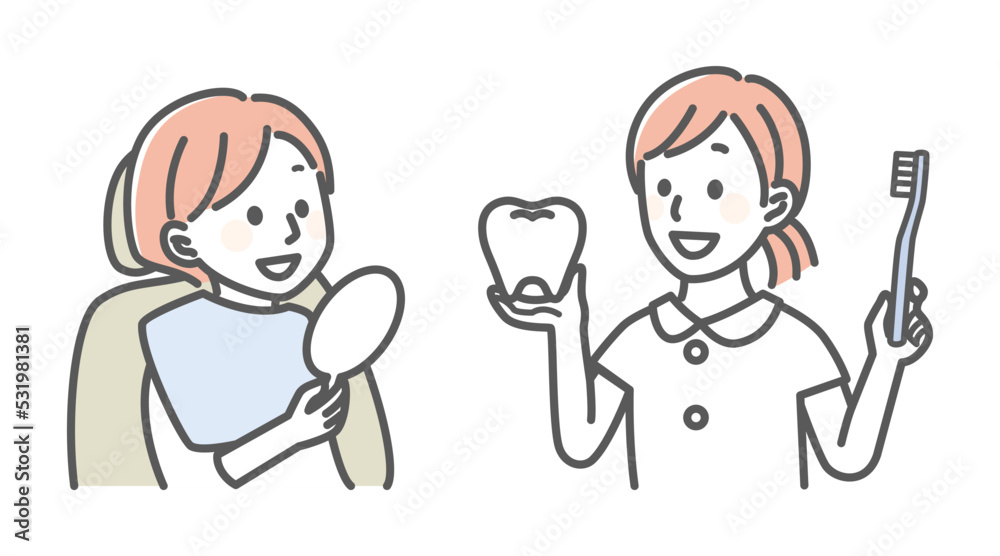 simple illustration for dentist and teeth simple illustration for dentist and teeth