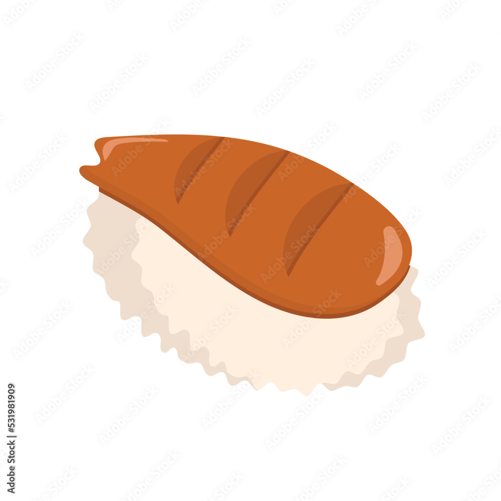 Sushi Vector. Salmon Sashimi. Japanese Cuisine. Food Vector Illustration Sushi Vector. Salmon Sashimi. Japanese Cuisine. Food Vector Illustration