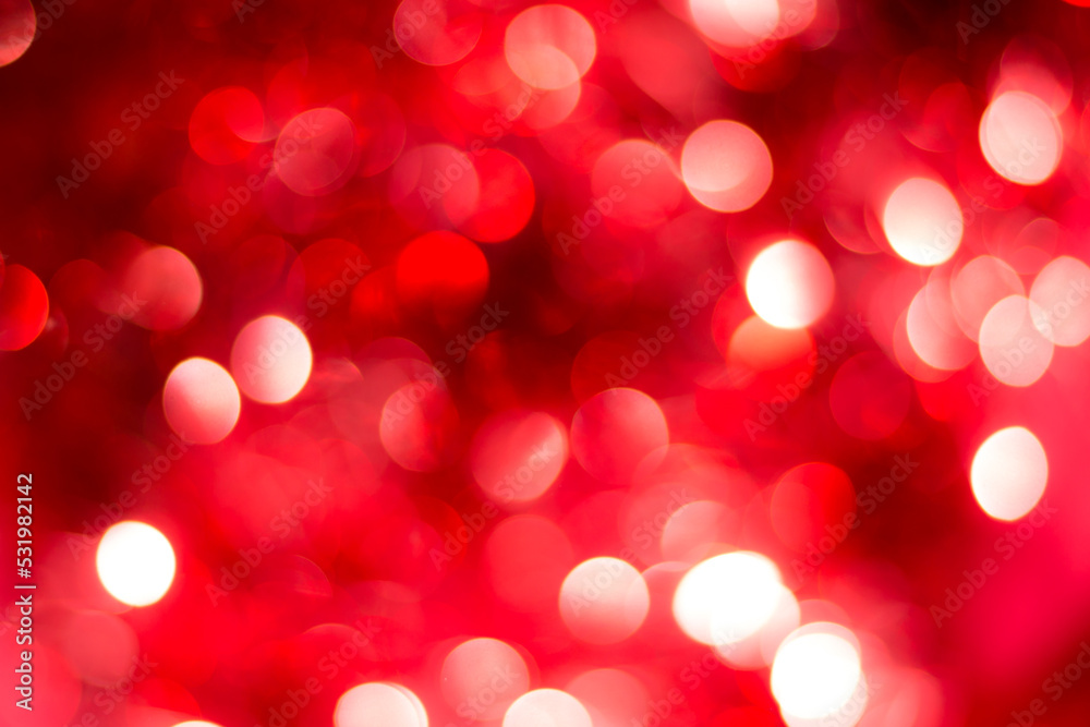 Red Bokeh Background - Lights At Night - Christmas Red Bokeh Background - Lights At Night - Christmas