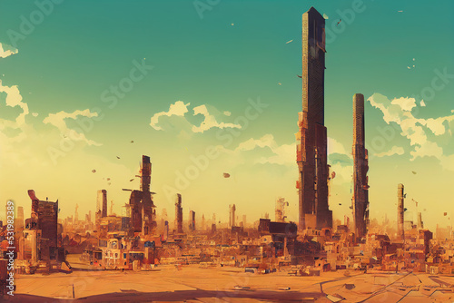 Baghdad. High quality 2d illustration photo