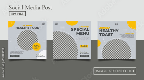 Delicious healthy food social media post
