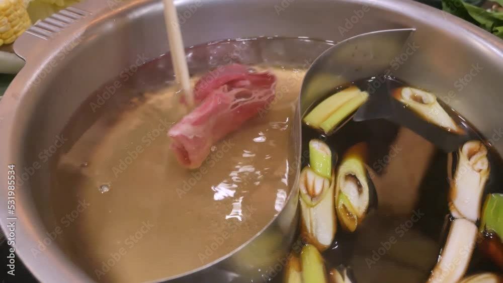 close up view to the hotpot shabu full view vegetable and mushroom in japanese style close up view to the hotpot shabu full view vegetable and mushroom in japanese style