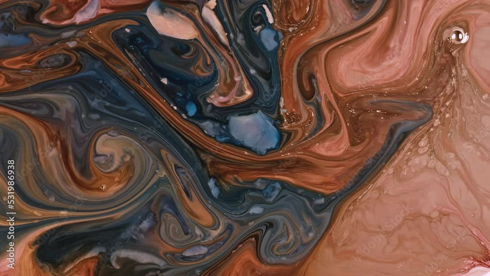 Abstract Paint Ink Spread like Explotion on Milky Surface