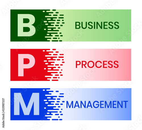 Flat design with people. BPM - Business Process Management. business concept background. Vector illustration for website banner, marketing materials, business presentation, online advertising