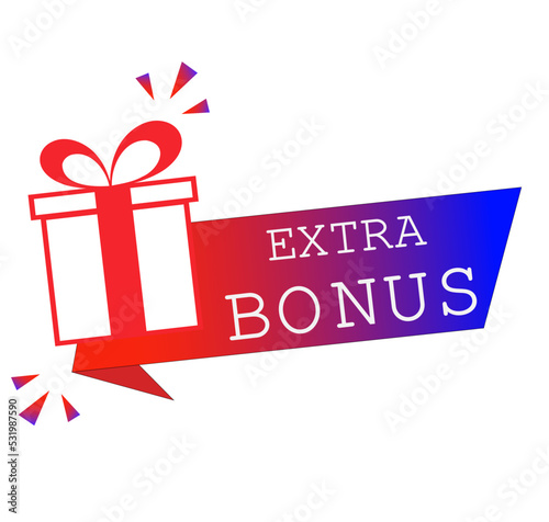 Red gradient icon. With text 