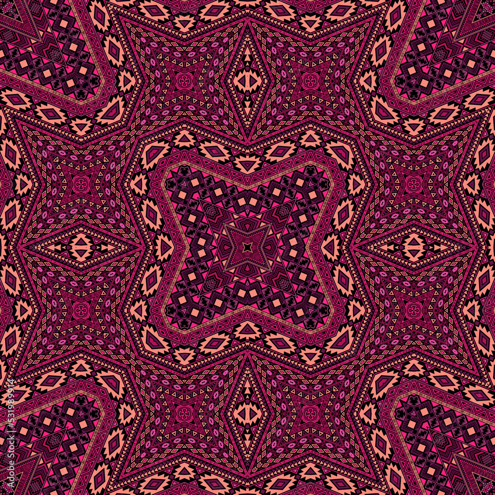Moroccan seamless ornament graphic design. Traditional geometric background. Rug print in ethnic Moroccan seamless ornament graphic design. Traditional geometric background. Rug print in ethnic