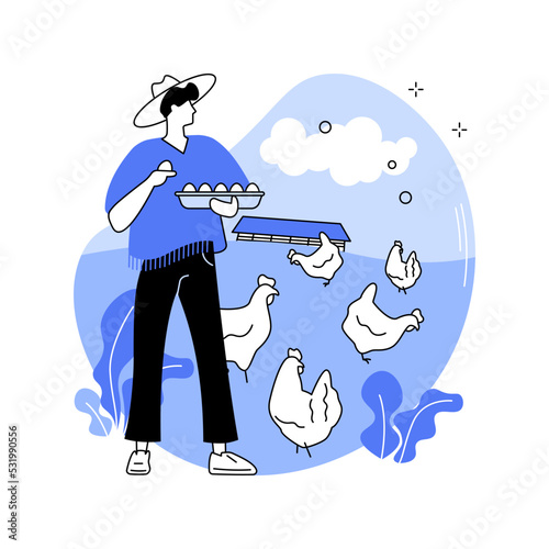 Free-run eggs isolated cartoon vector illustrations.
