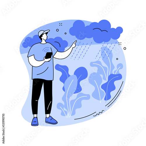 Weather conditions isolated cartoon vector illustrations.