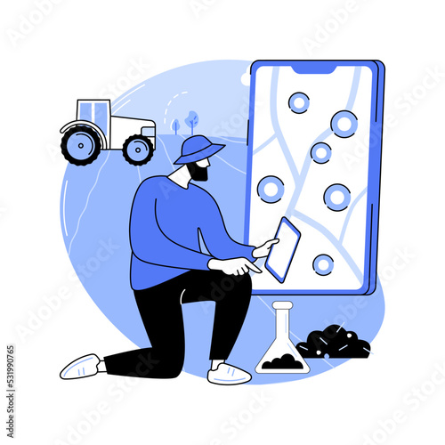 Soil sampling isolated cartoon vector illustrations.