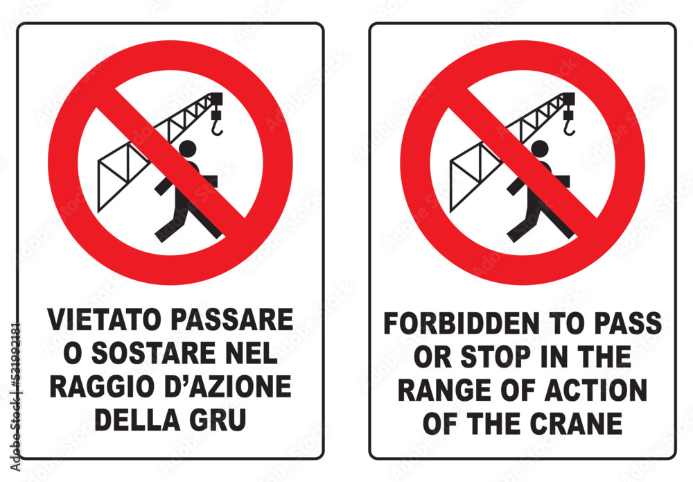 Cartello Cantiere Vietato Sosta E Circolazione Sotto Carico Galleggiante B5 – Printengel