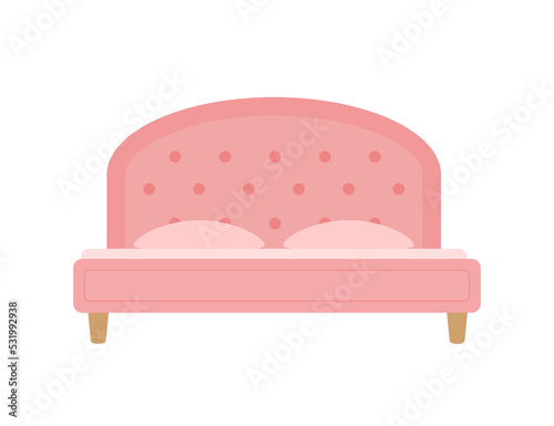 Cozy bedroom in interior. Home interior concept. Cartoon style