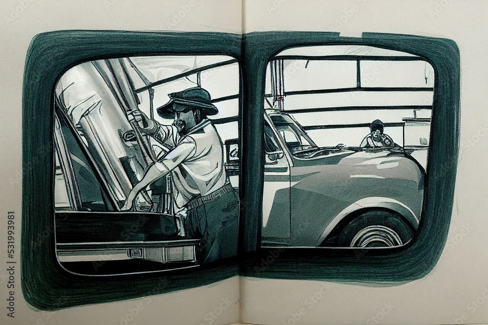 Obraz premium Automotive Repairer. High quality 2d illustration