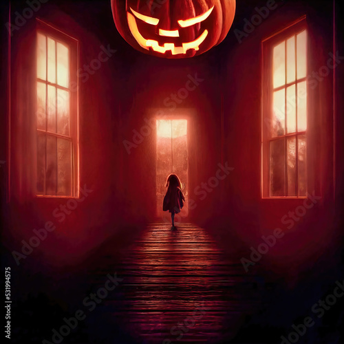 Spooky Halloween scene